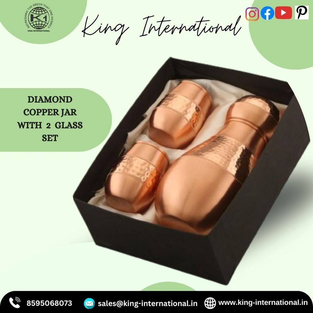 Pure Copper Drinking Jar Set