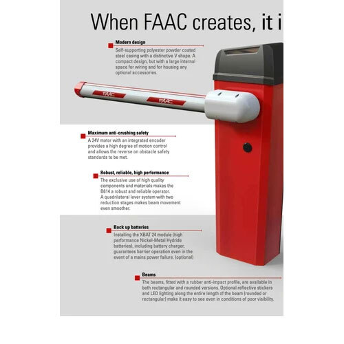Automatic Boom Barriers - Stainless Steel Up To 5 Meters Red Color | Automatic Functionality 50 Hertz Frequency Ideal For Industrial Security