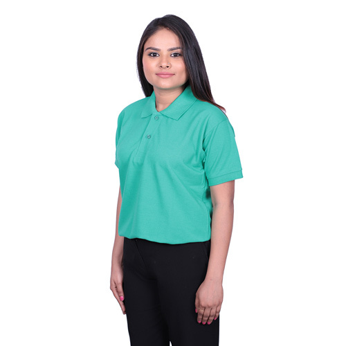 Light Blue Womens Polo T-Shirts