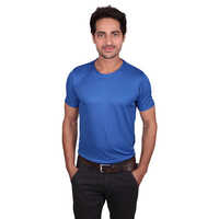 Blue Men's Round Neck T-Shirt