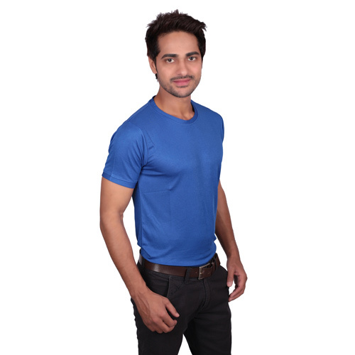 Blue Men's Round Neck T-Shirt