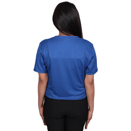 Blue Womens Round Neck T-Shirts