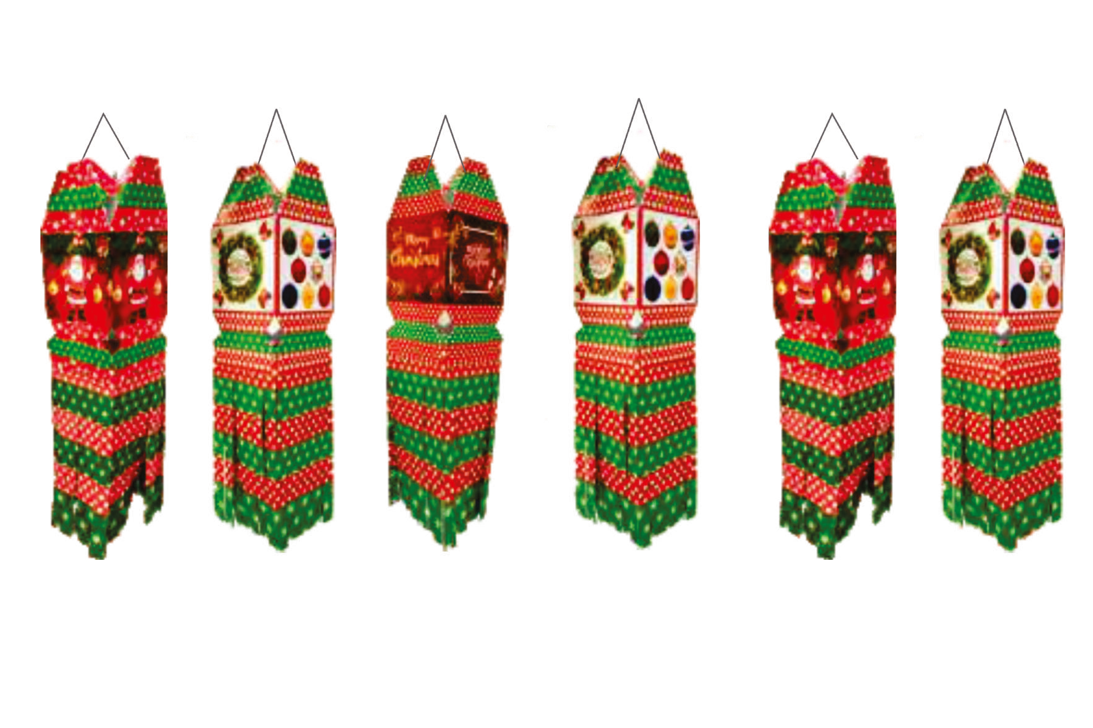 Merry Christmas Small Lantern Pack of 12 - (RU-CM501)