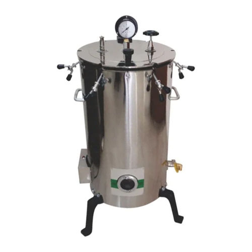 Laboratory Model Vertical Autoclave - Color: Silver