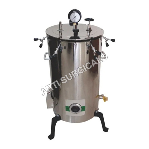Laboratory Model Vertical Autoclave - Color: Silver