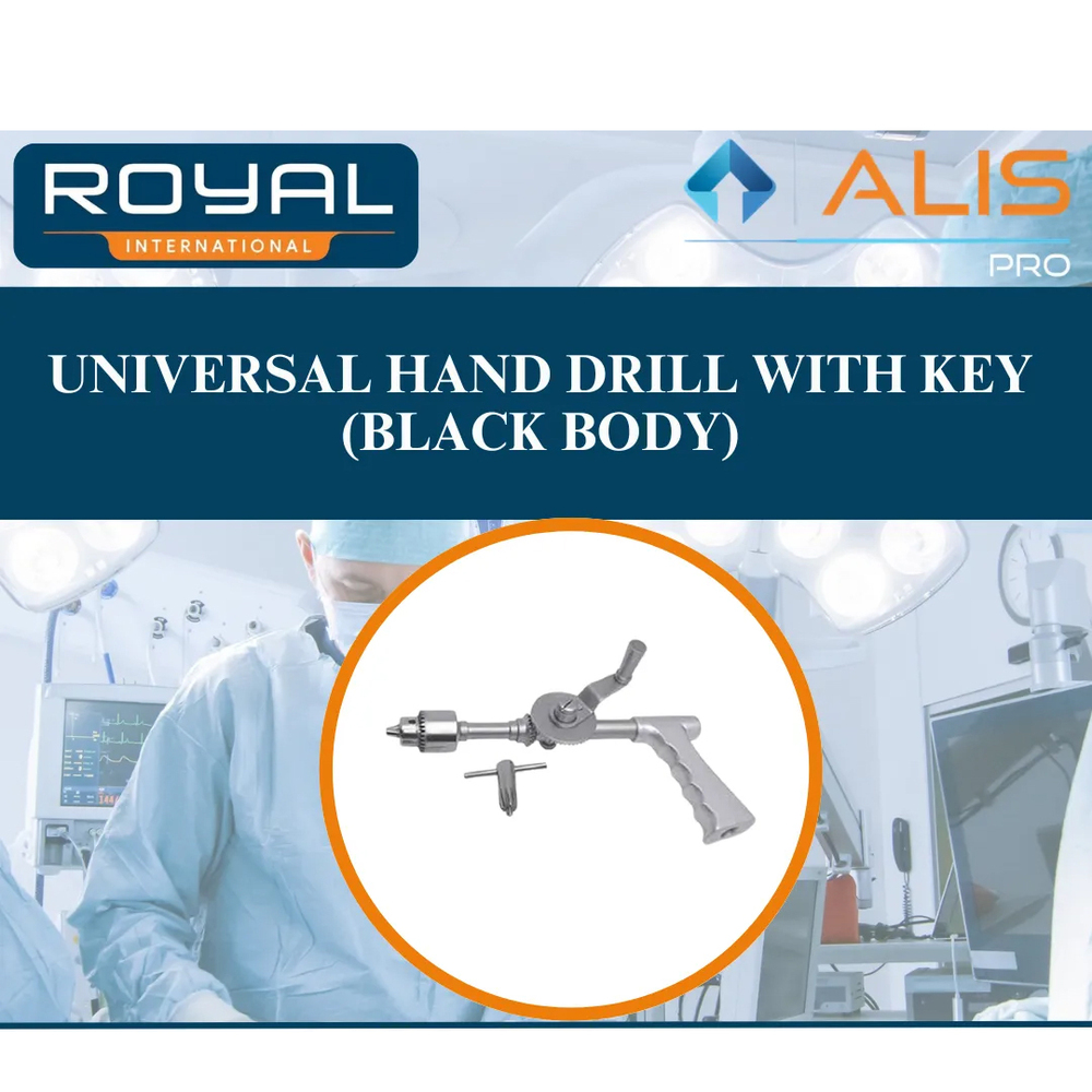 Universal Hand Drill with Key (Black Body)