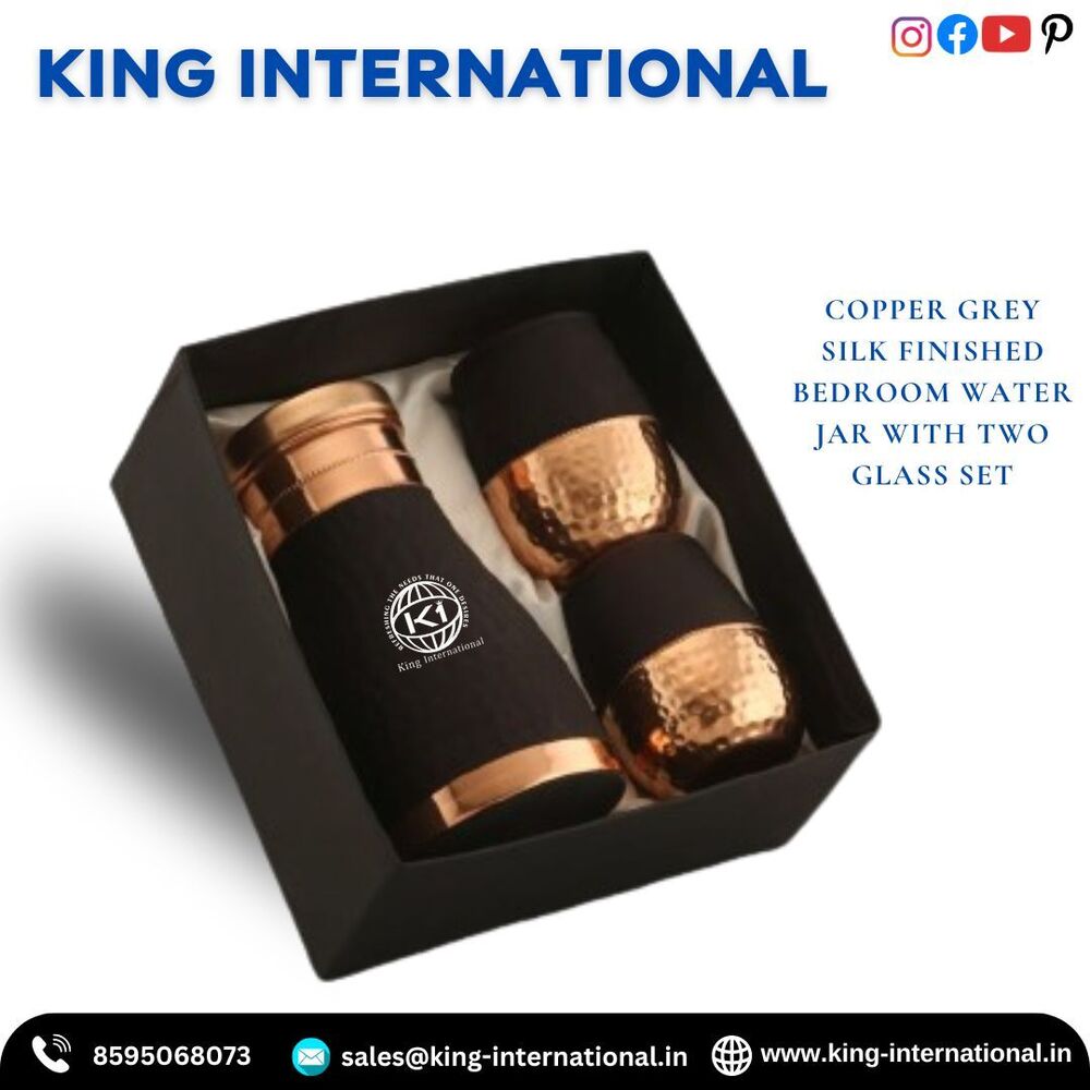 Handcrafted Copper Water Jar Set