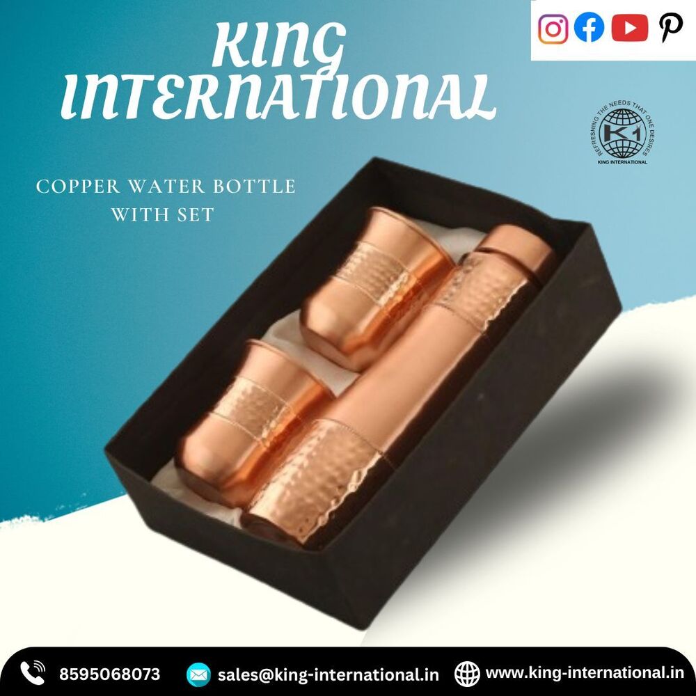 Eco-Friendly Copper Jar Drinkware Set