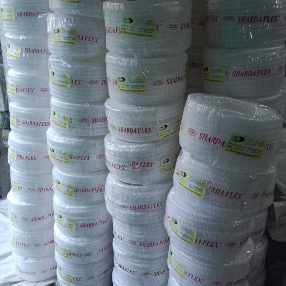 Flexible Corrugated Pipe - Color: White