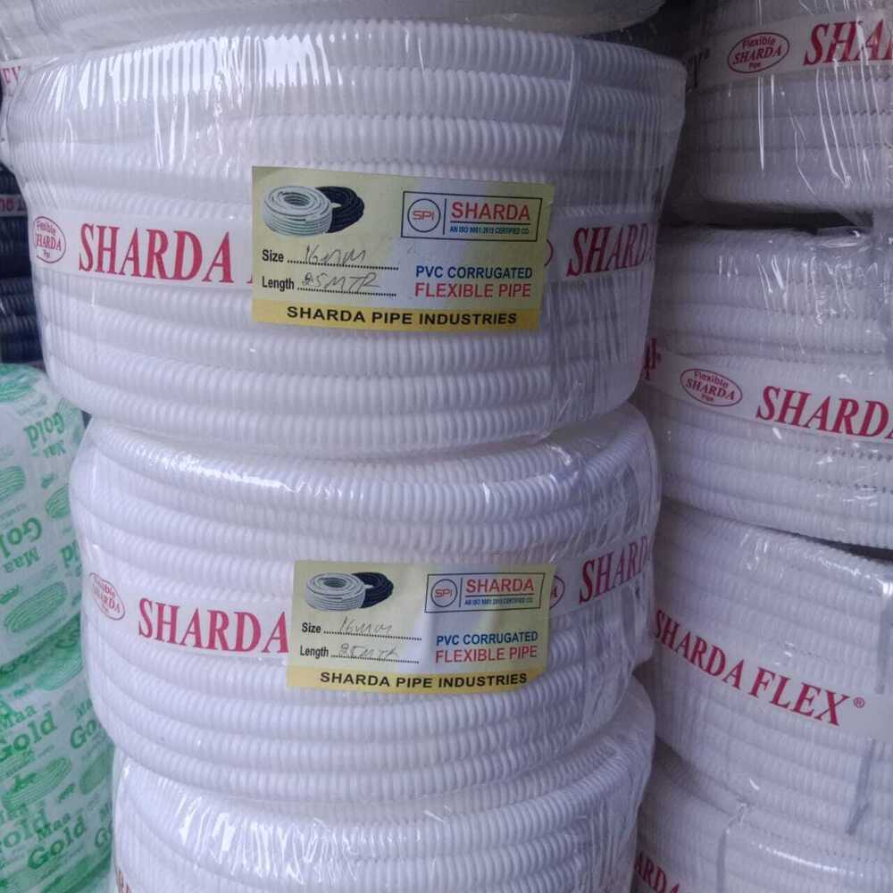 Flexible Corrugated Pipe - Color: White
