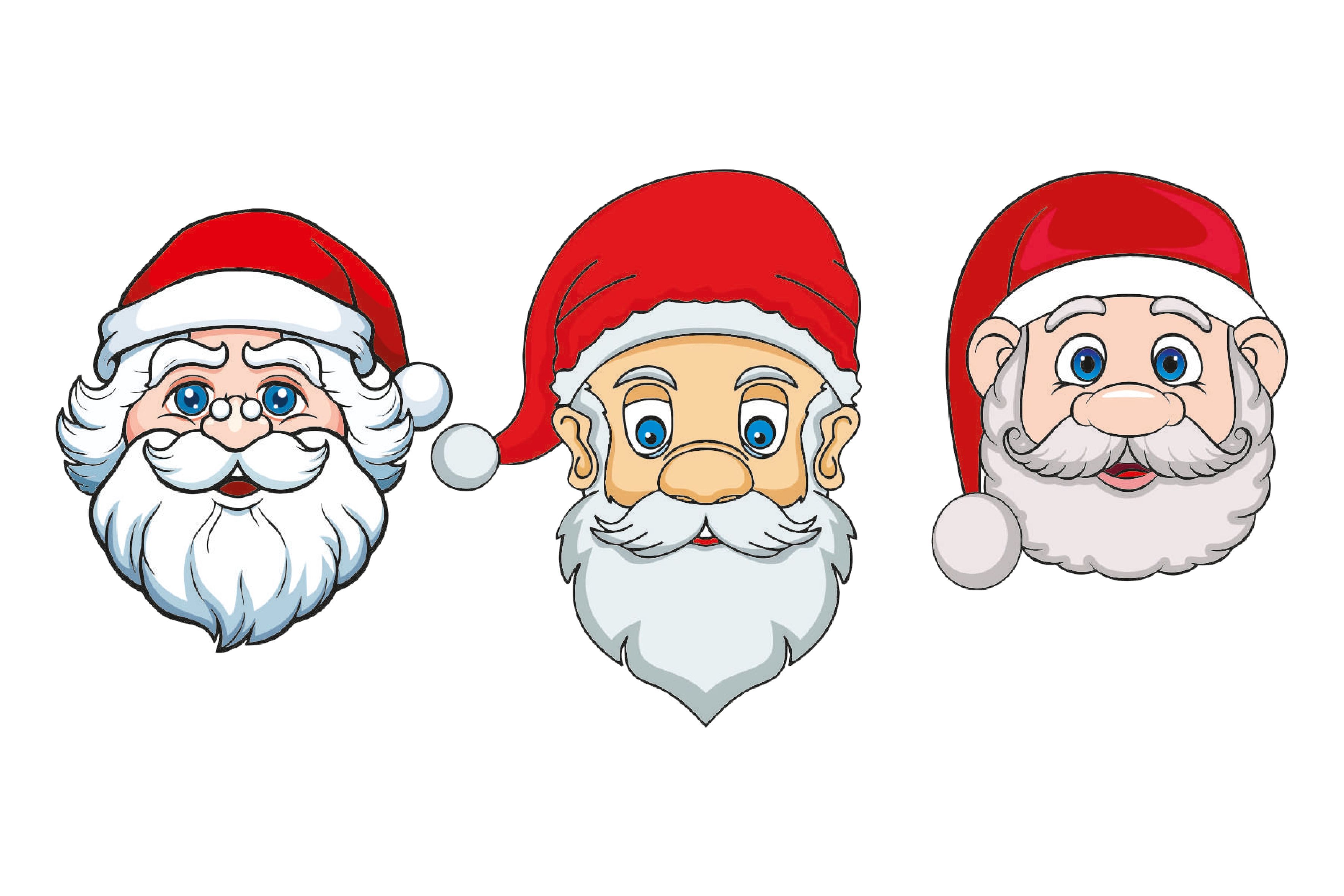 Merry Christmas Santa Face Mask	- Pack Of 10 - (Ru-Cm207) - Color: Multicolour