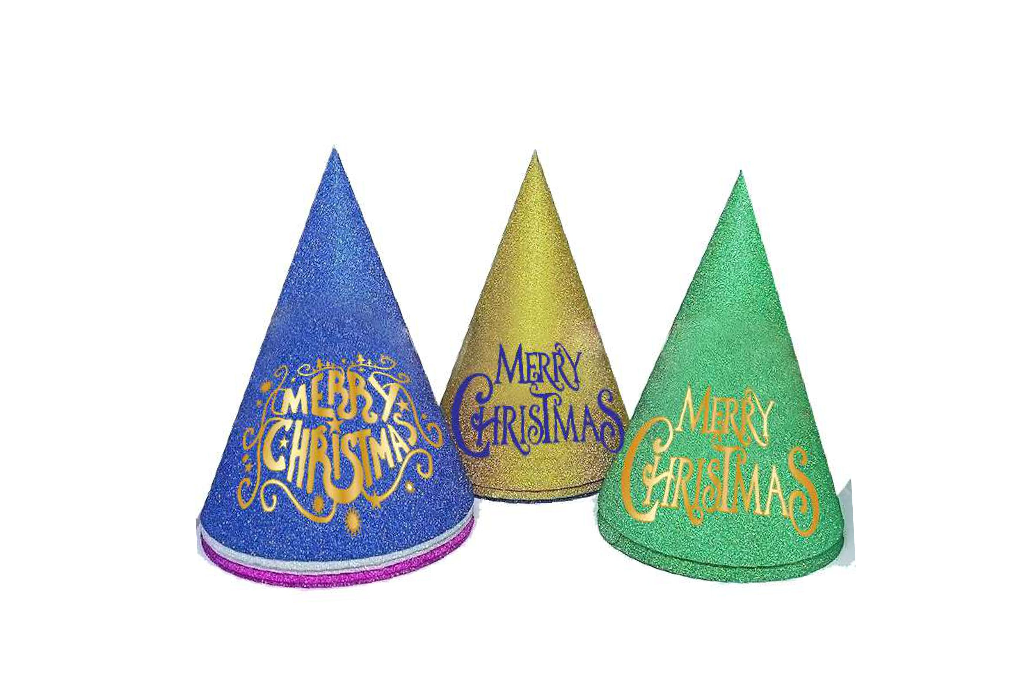 Merry Christmas Glitter Foil - Pack Of 10 - (Ru-Cm105) - Color: Multicolour