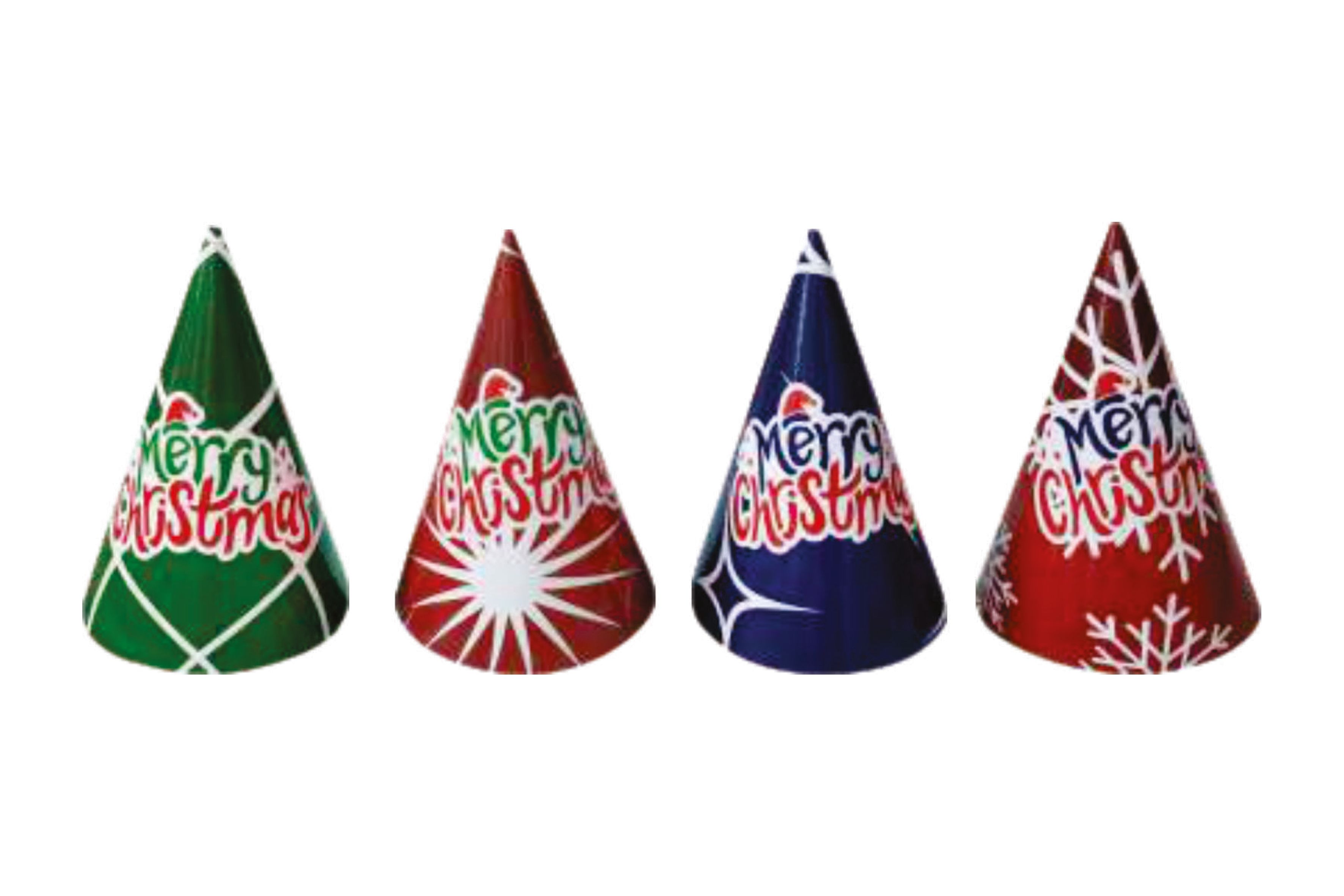 Merry Christmas Big Cap - Pack Of 10 - (Ru-Cm101) - Color: Multicolour