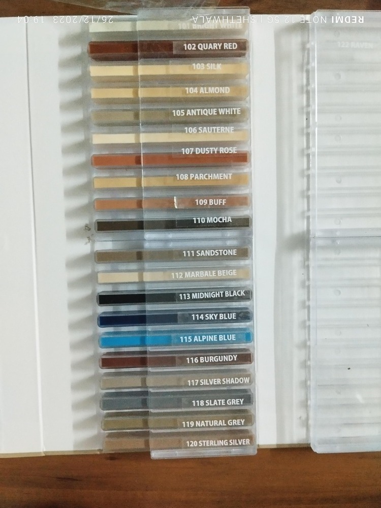 Epoxy Shade Card 3 Fold 40 Color