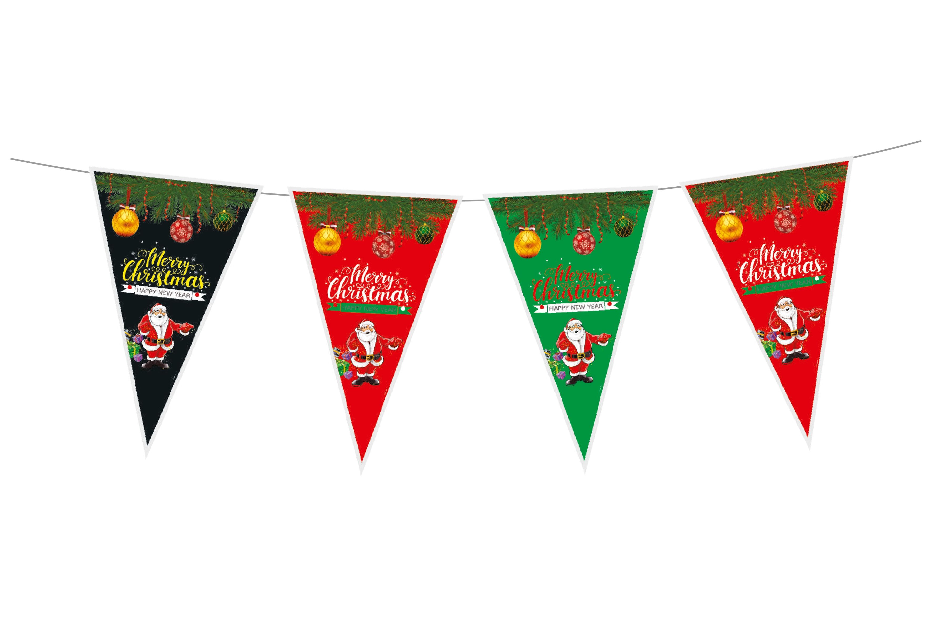 Merry Christmas Bunting Flag - Banner - (Ru-Cm009) - Color: Multicolour