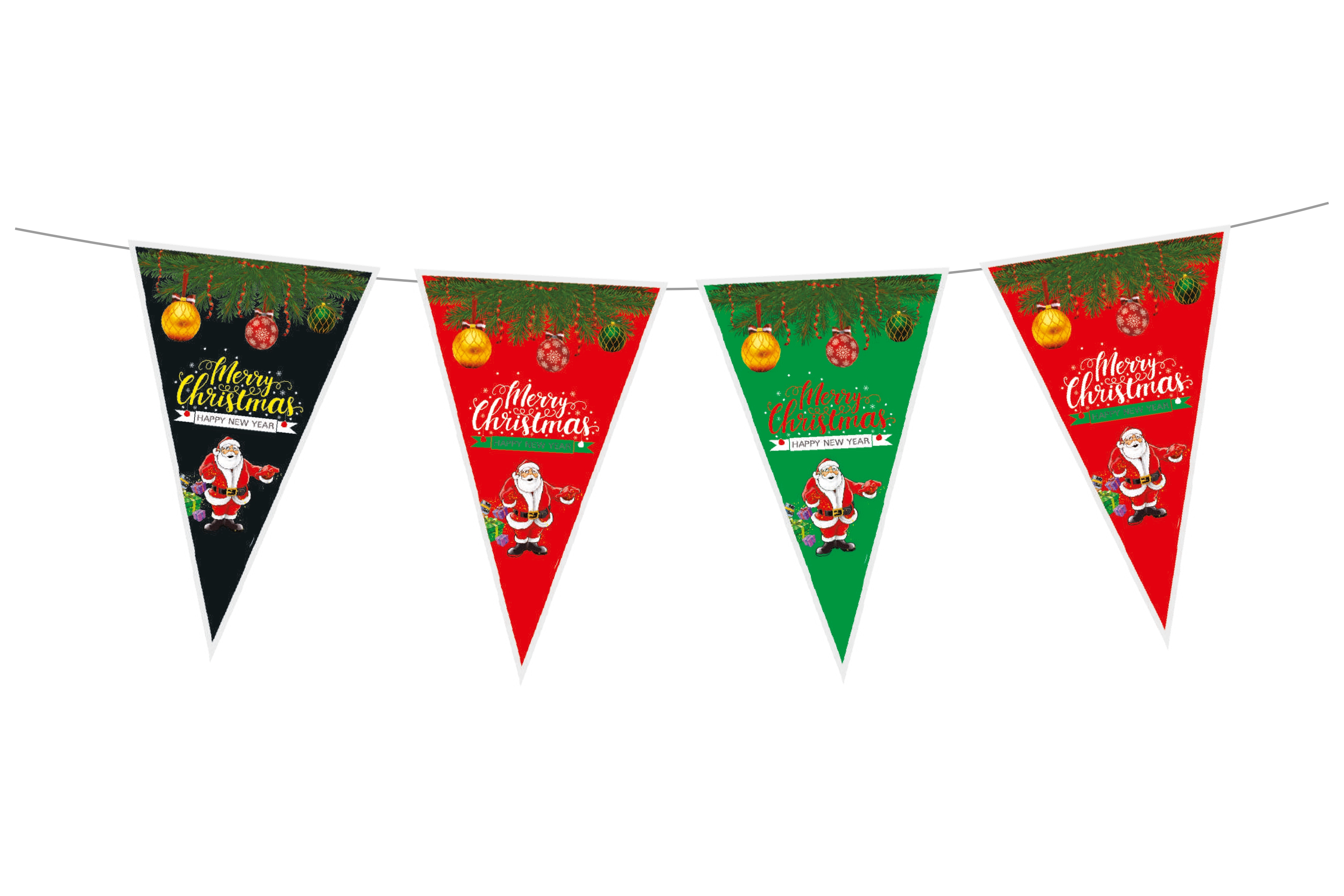 Merry Christmas Bunting Flag - Banner - (RU-CM009)