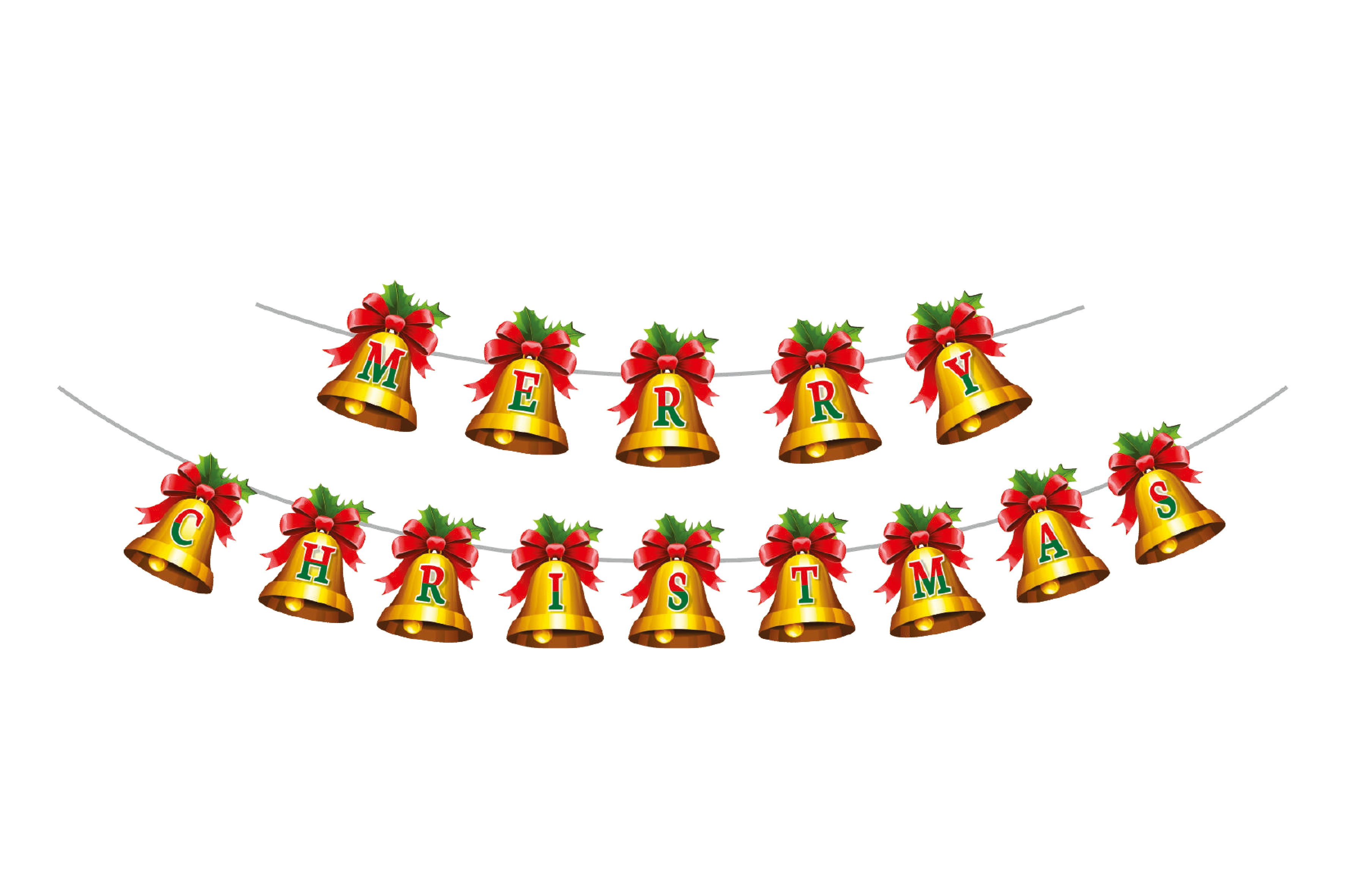 Merry Christmas Bell - Banner - (RU-CM005)