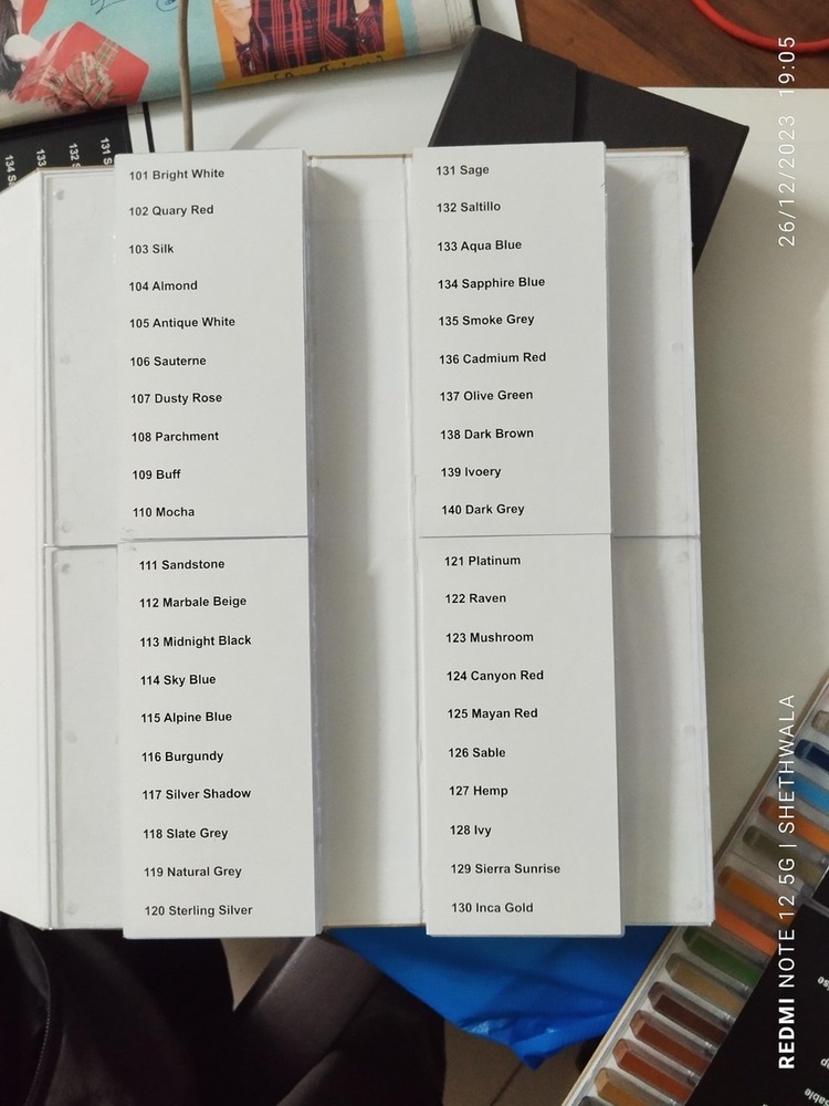 Epoxy Shade Card 3 Fold 20 Color Regular