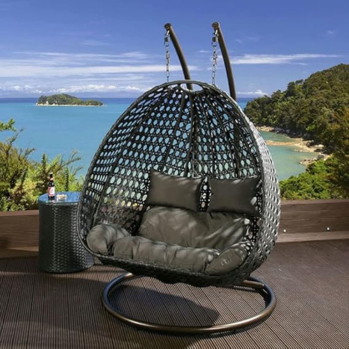 Dark Brown Color Outdoor Double Seater Swing
