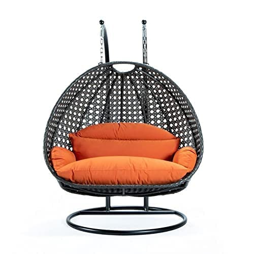 Black And Orange Color Outdoor Double Seater Swing - Application: Garden