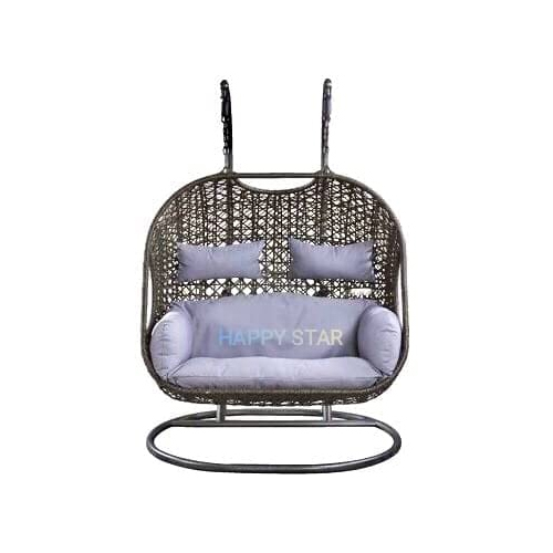 Black Color Outdoor Double Seater Swing