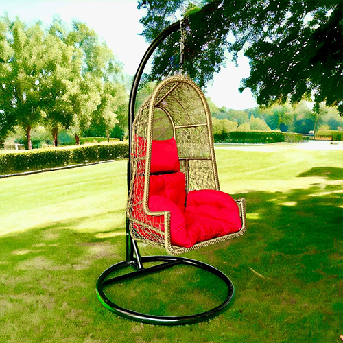 Iron Outdoor Single Seater Swing with Stand