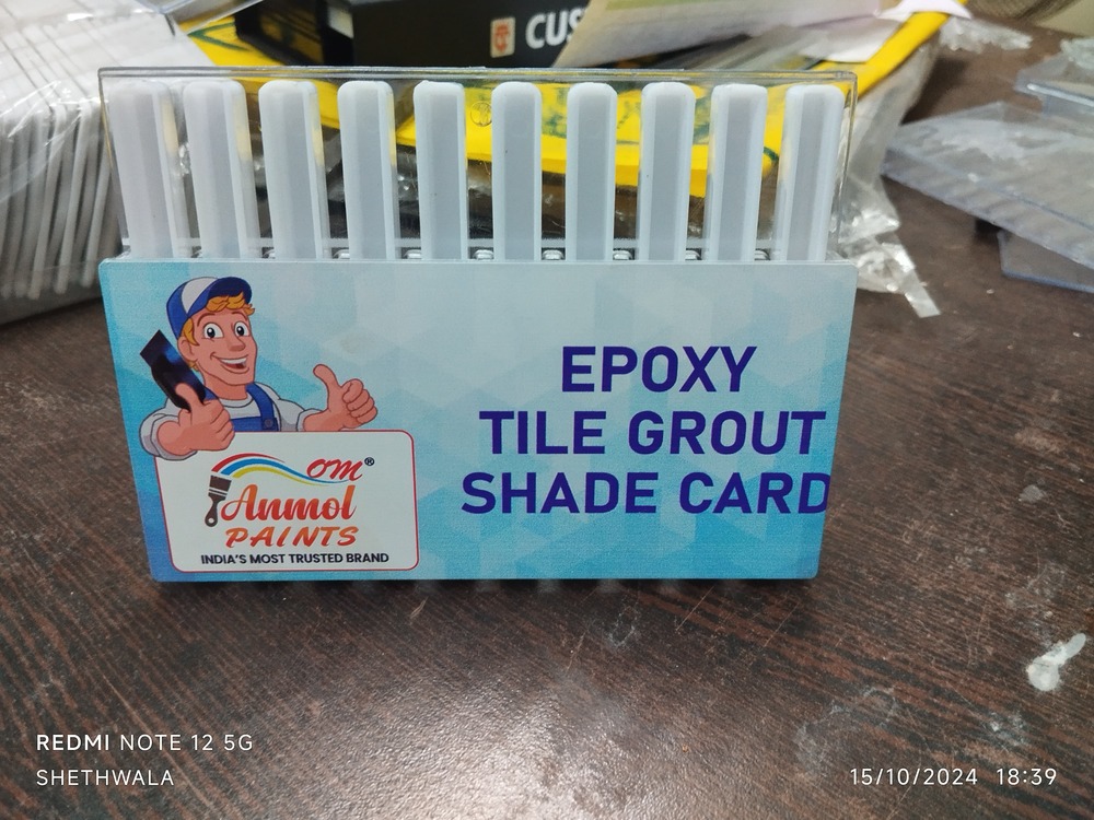 Tt20 Epoxy Shade Card - Plastic, Transparent | 20 Color Capacity, Unique Presentation Table Top Box, Custom Design Printing