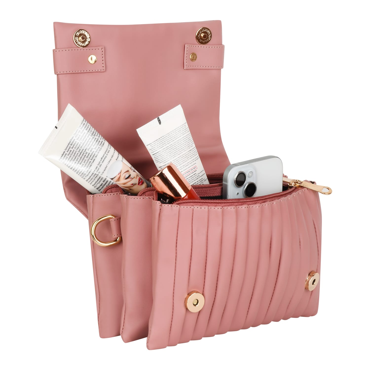 SENTINEL Pink Women Striped Sling Bag