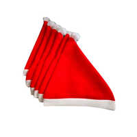 Xl Fleece Christmas Cap - High-quality Fleece Material, Available In Various Sizes, Bright Red Color, Lightweight Cone Shape For Festive Occasions