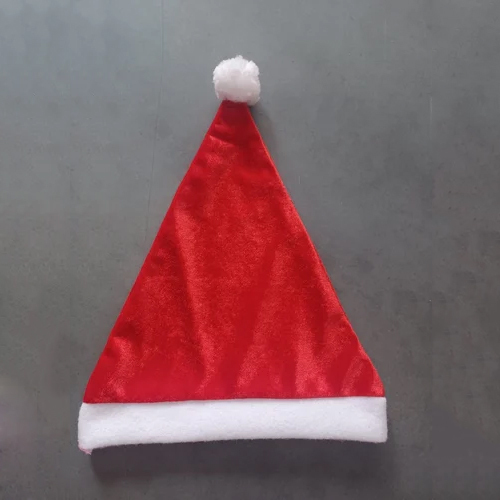 Fleece Santa Clauss Cap - Color: Red