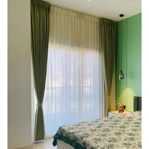 Green Bedroom Curtain Set - Color: 1.5 Mm