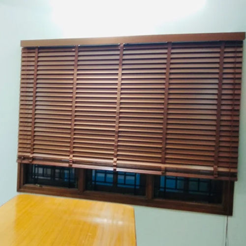 Wooden Venetian Window Blind - Color: Brown