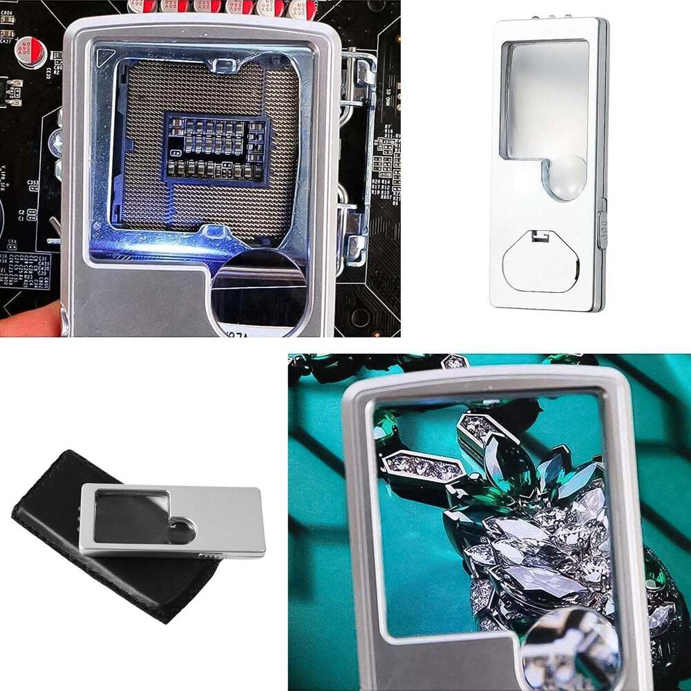 Magnifying Glass with Light, 3X 10X Pocket Magnifiers