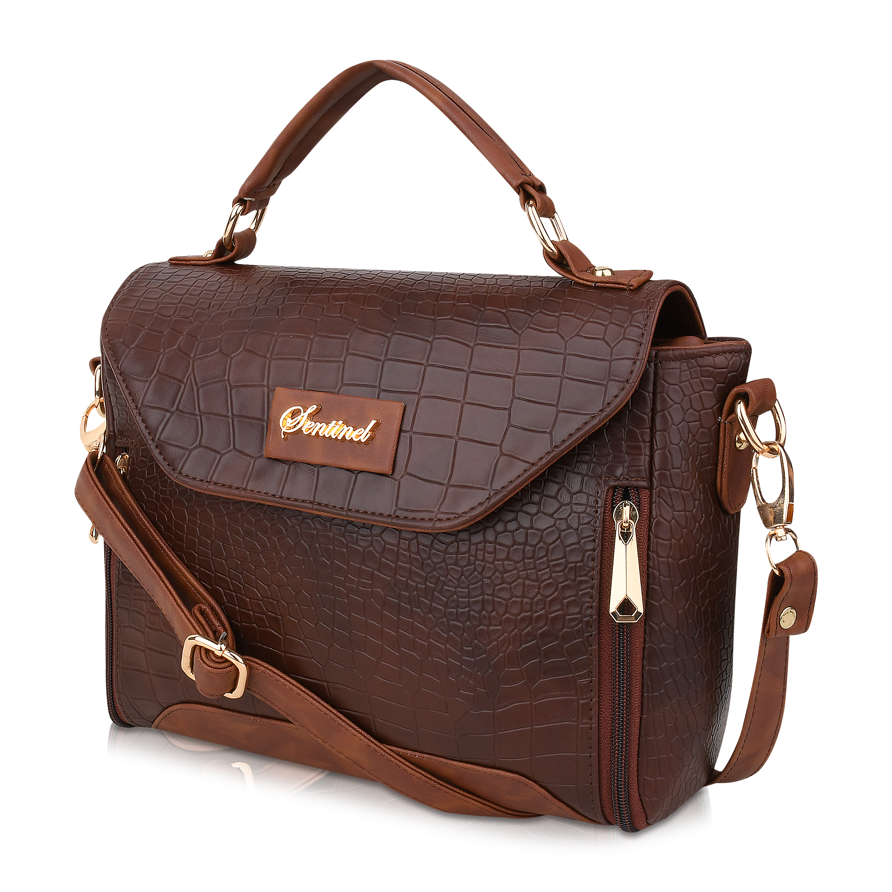 Sentinel Women Sling Bag/ Crossbody Shoulder Bag - Color: Brown