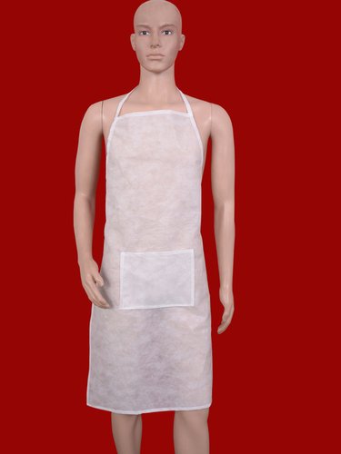 Disposable Non Woven Aprons - Plastic Material, Lightweight Design | Washable, Perfect Finish, Seamless Stitching for Maximum Comfort