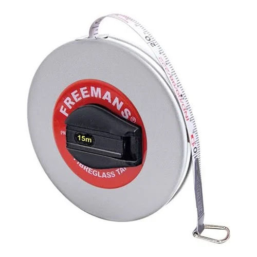 Fibre Glass Leatherette Measuring Tape - Length: 15  Meter (M)