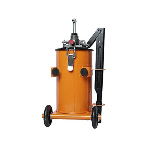 Grease Bucket Pump With Trolley - Material: Mild Steel