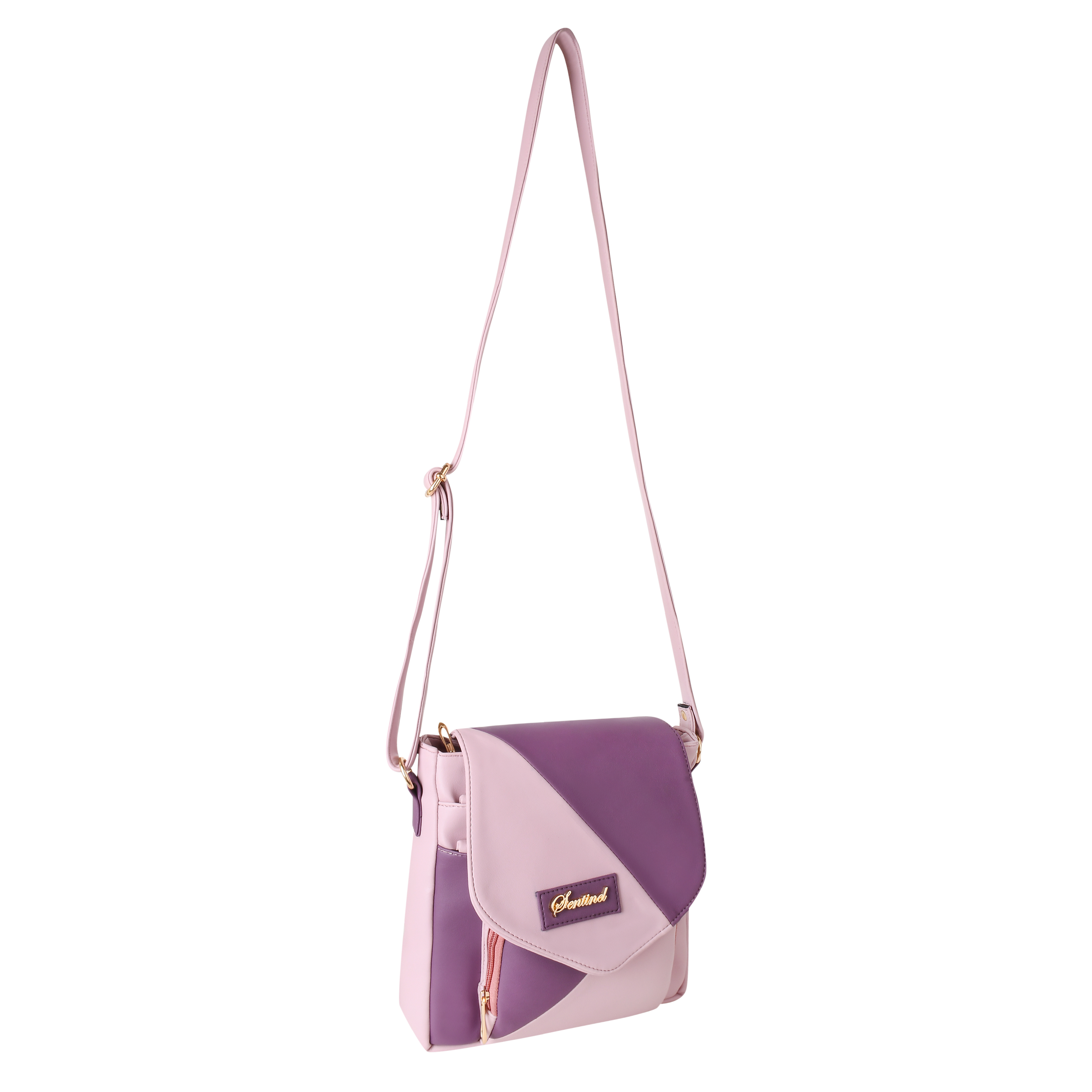 SENTINEL Colorblock Purple Crossbody Sling Bag
