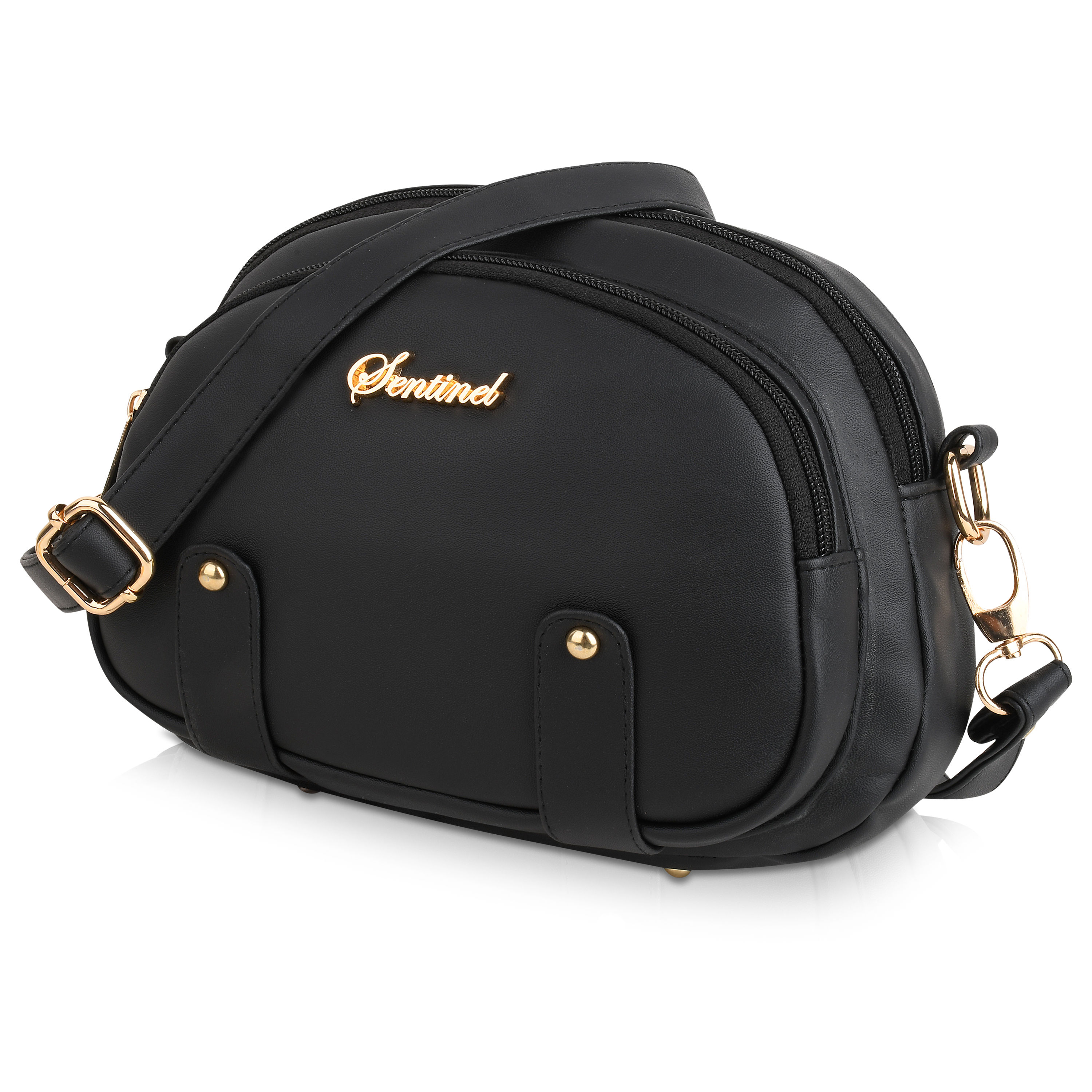 Sentinel Dome Shape Women Sling Bag - Color: Black