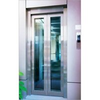 Glass Elevator - Stainless Steel, 500-1000 Kg Capacity | Electric Powered, Safety Sensor Equipped, Modern Aesthetic For Hotels And Malls