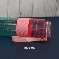 Plastic Water Bottle With Strap and Strawe