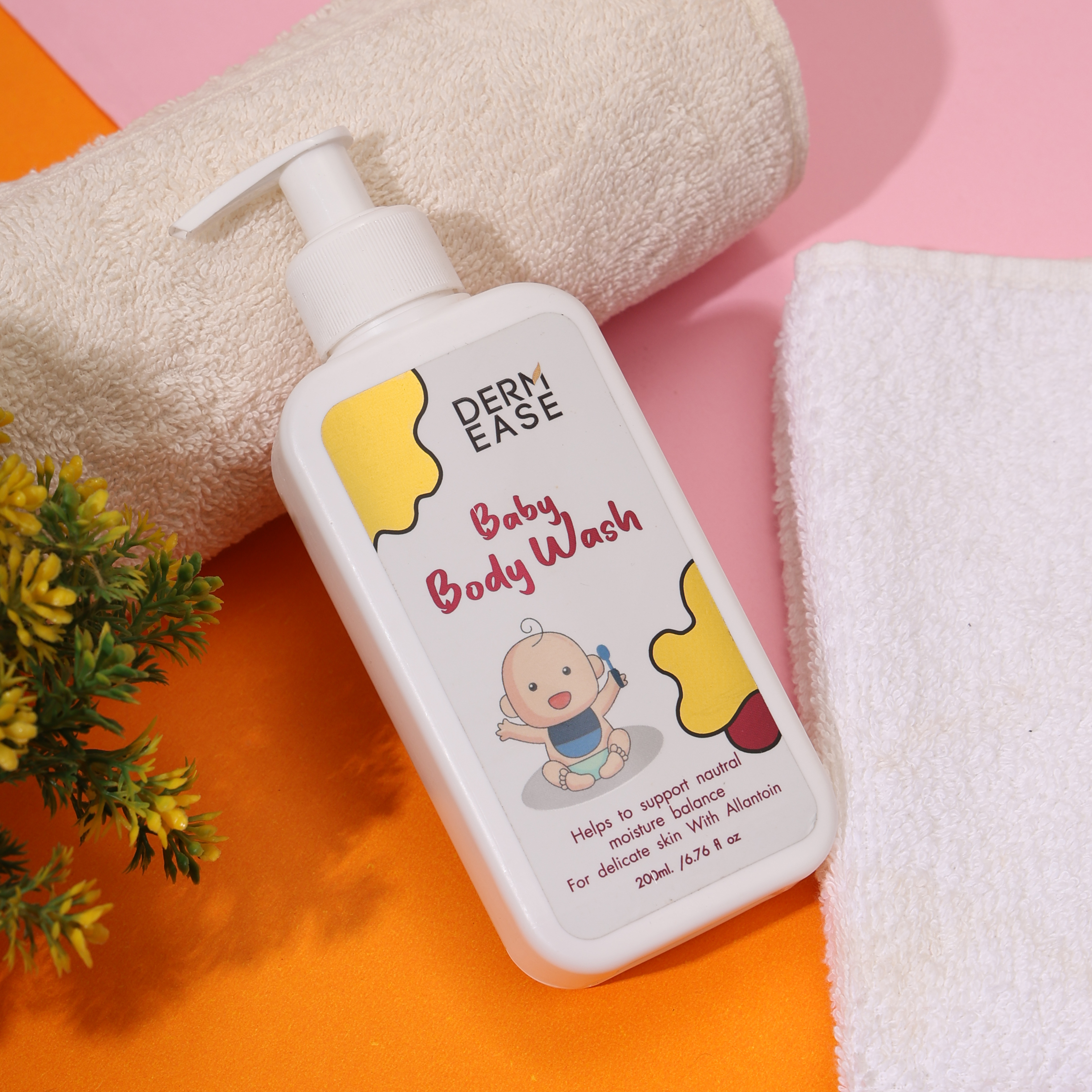 Baby Bodywash - Cream Formulation, Natural Ingredients | Soothing Allantoin, Hydrating Aloe Vera & Cucumber Extract For Gentle Cleansing