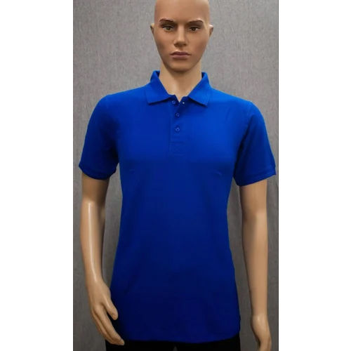 Polo Neck Corporate T-Shirt - Color: Blue