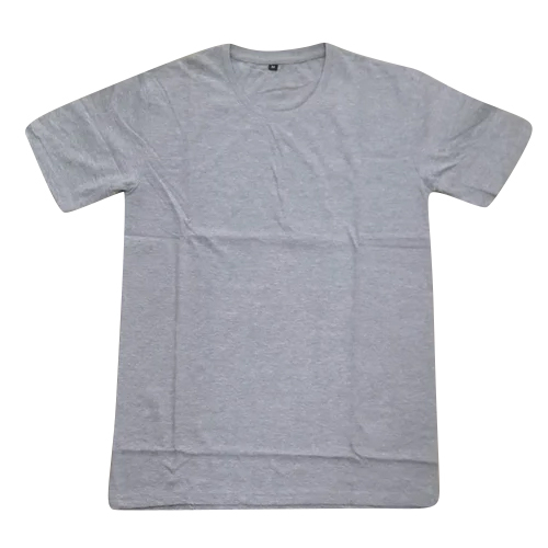 Round Half Sleeve T-Shirt - Cotton Blend, Available Sizes S-XXL, Cool Grey Color | O-Neck Collar, Short Sleeves, Versatile for All Occasions