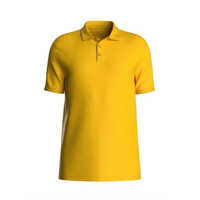 Mens Yellow Polo T-shirt - High-quality Cotton Blend, Short Sleeves, Solid Color | Elegant Polo Collar For Casual Versatility