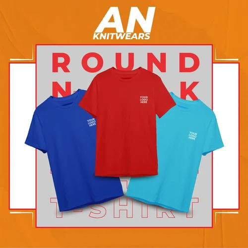 160 Gsm Cotton Promo Round Neck T-Shirt - Color: Multicolor