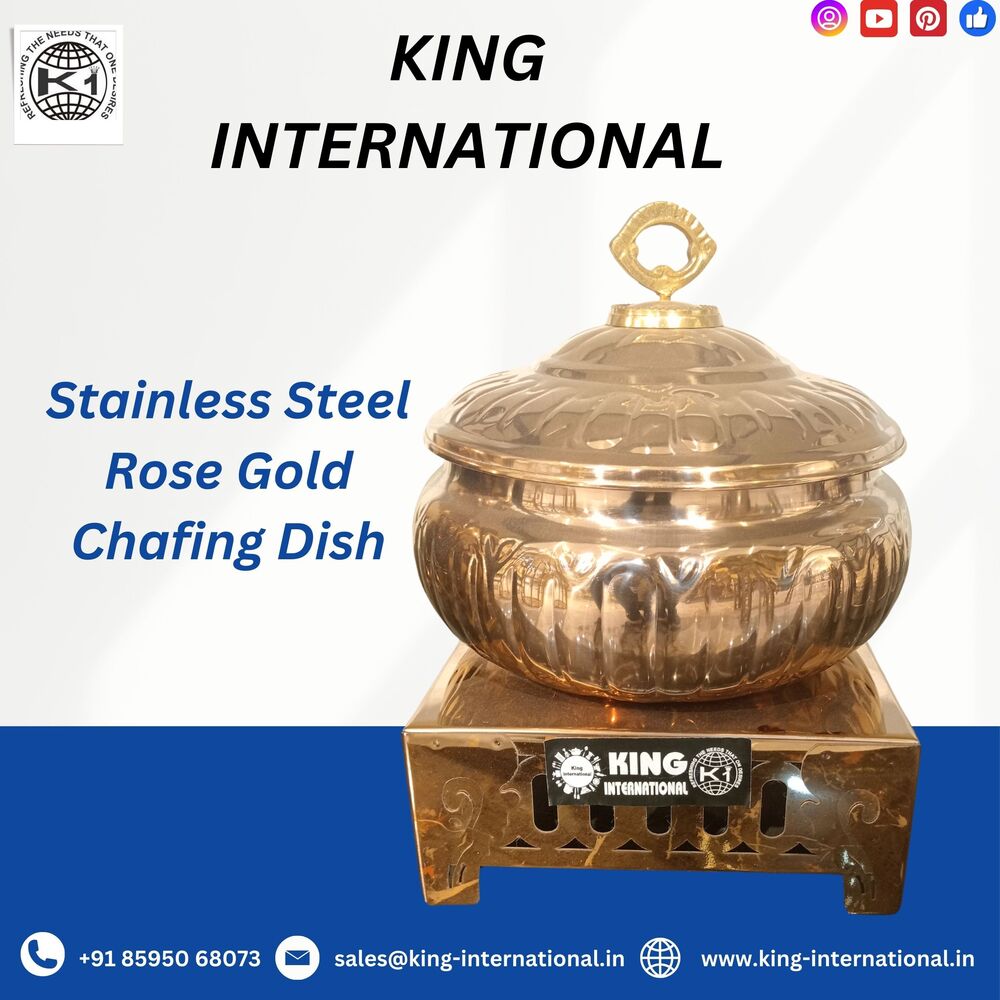 Stylish Buffet Warmer Chafing Dish - Color: Golden