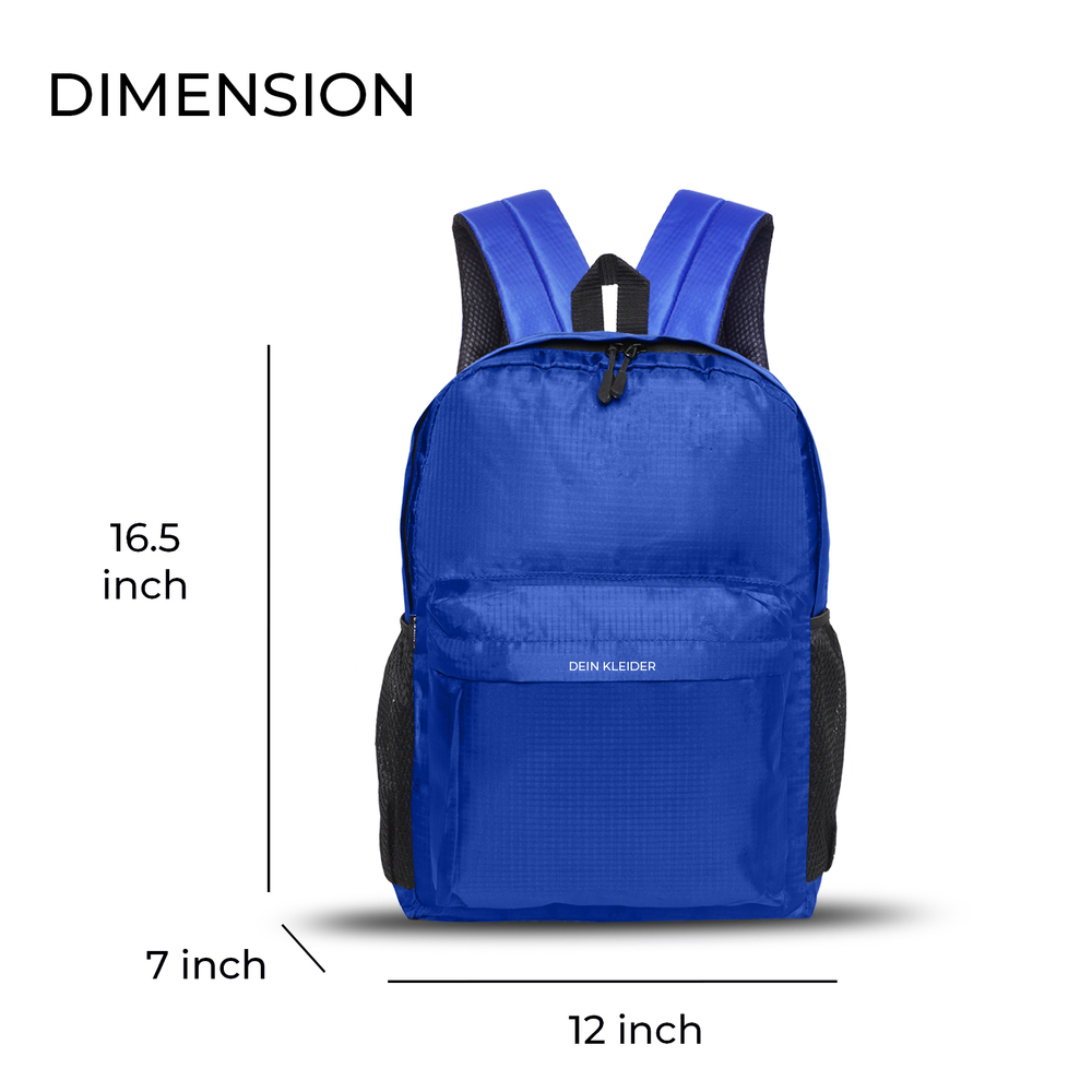 College Backpack Blue - Durable Material, Various Sizes Available, Vibrant Blue Color | Customizable Design, Plain Pattern, Ideal For School Essentials