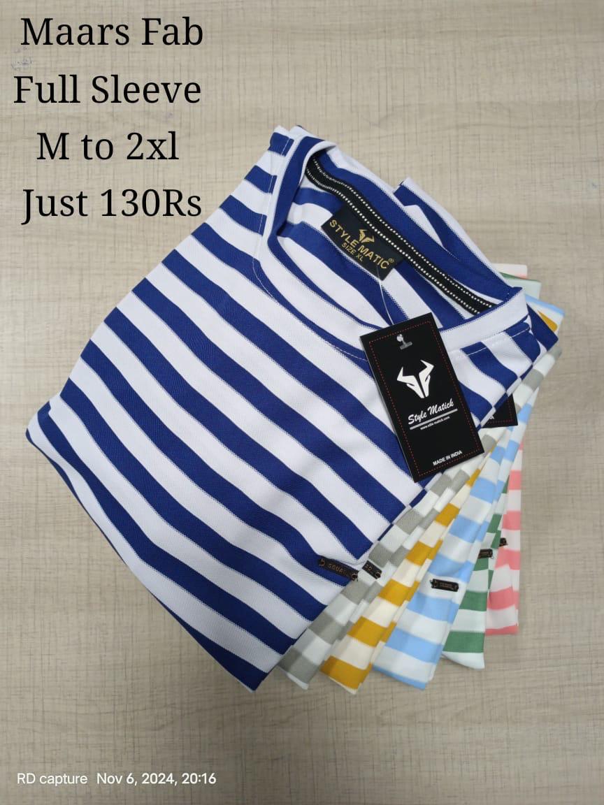  polyester Striped t shirt