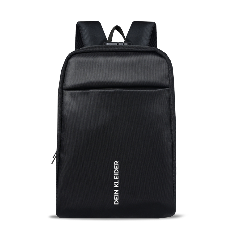 Gensis Tech Anti Theft Number Lock Backpack Bag - Color: Black